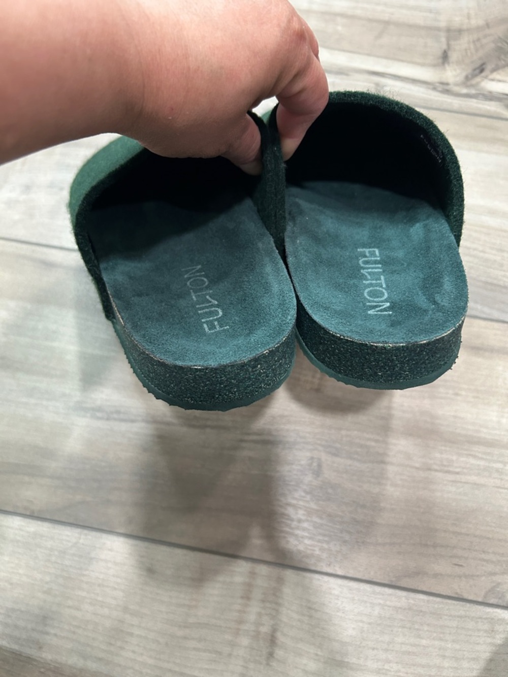 Fulton House Slippers Forest Green Woman Sz 10 - Picture 7 of 10